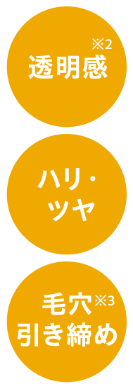 透明感 ハリ・ツヤ 毛穴引き締め