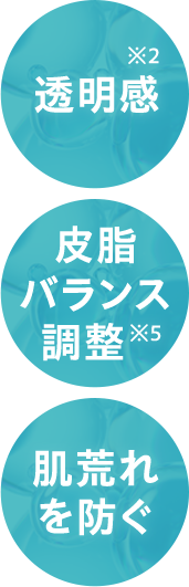 透明感 皮脂バランス調整 肌荒れを防ぐ