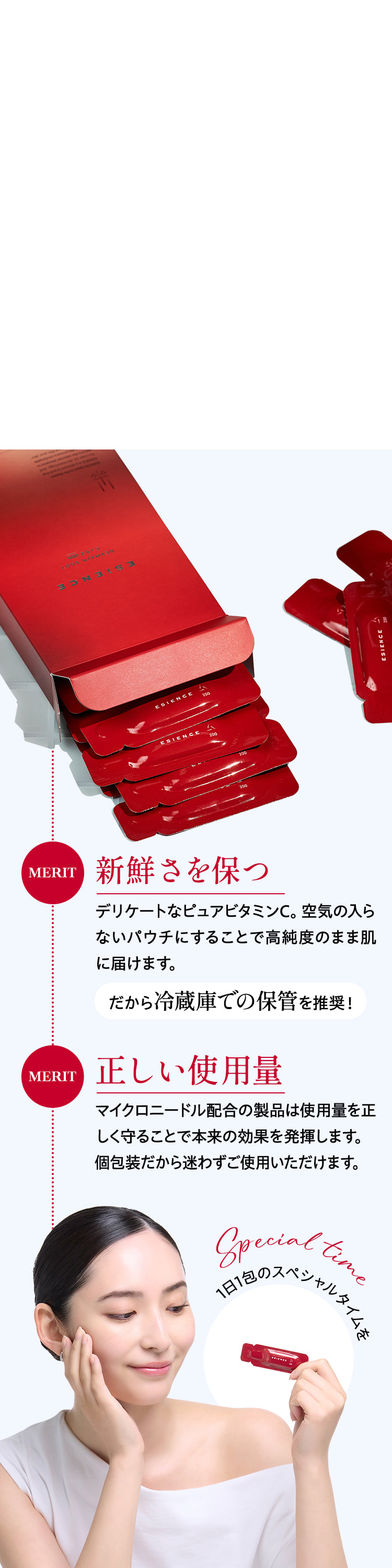 新鮮さを保つ 正しい使用量