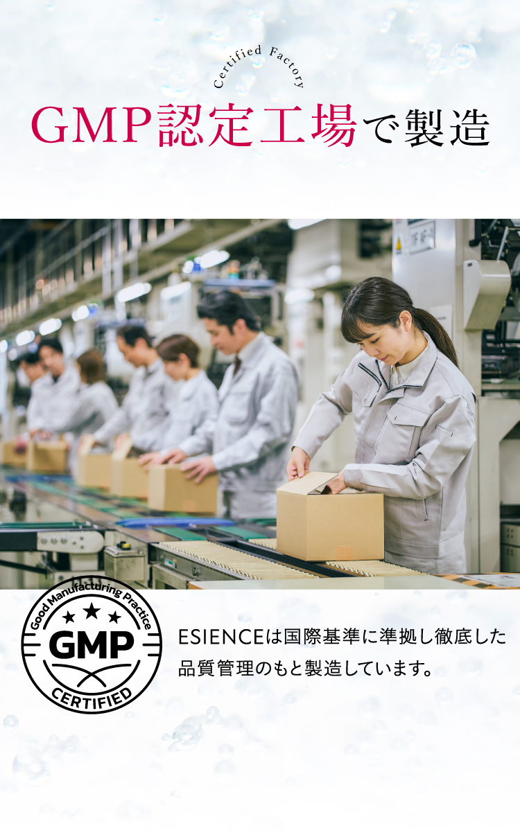 GMP認定工場で製造