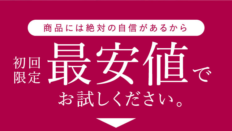 初回限定 最安値でお試しください