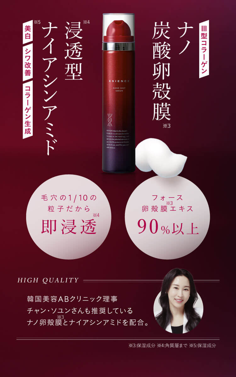 ナノ炭酸卵殻膜 浸透型ナイアシンアミド