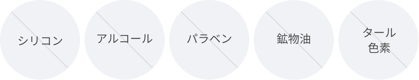5つのフリー処方だから、安心して利用いただけます。